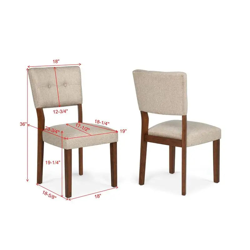 Mid-Century Modern 5-Piece Dining Table Set