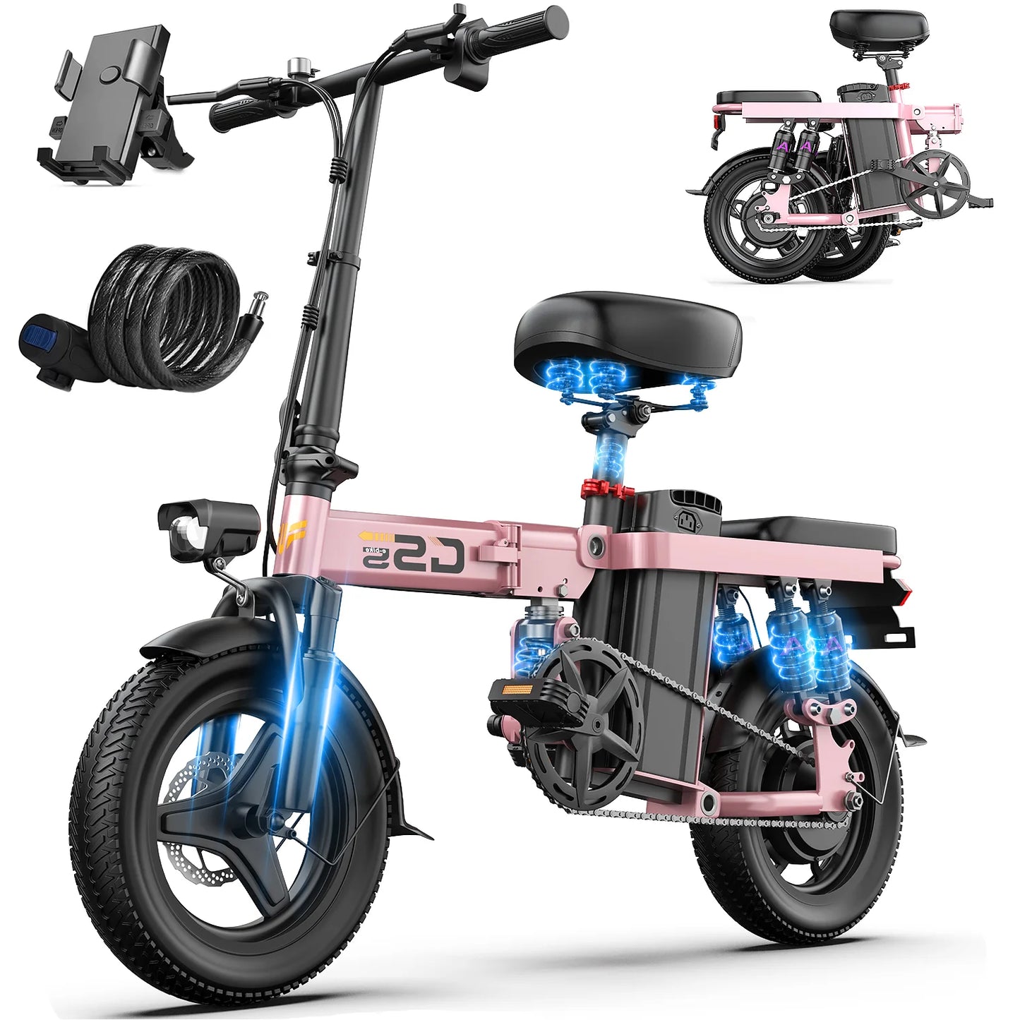 750W Folding Electric Bike Adult Commuter