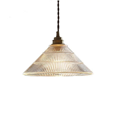 Nordic Retro Glass Flower Pendant Light