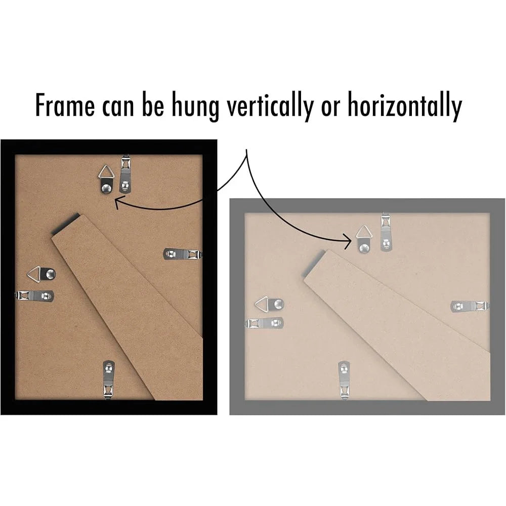 5pc Black 6x8 Modern Picture Frame Set