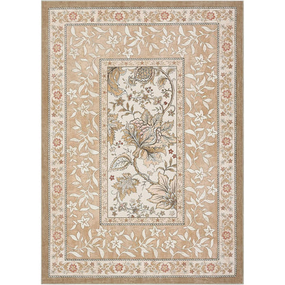 Vintage Floral Washable Area Rug & Hallway Runner