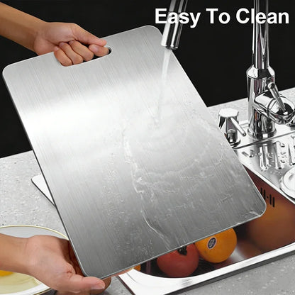 Titanium Stainless Steel Double Sided Cutting Board