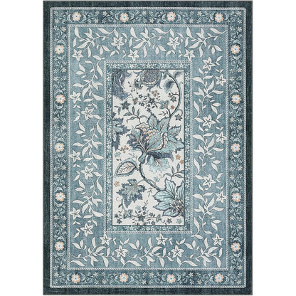 Vintage Floral Washable Area Rug & Hallway Runner