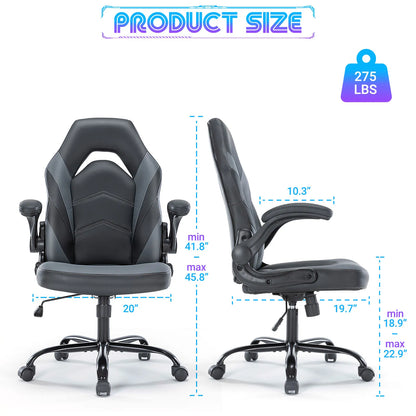 Ergonomic Gaming Office Chair PU Leather Adjustable