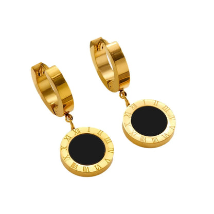 Roman Numeral Stainless Steel Jewelry Set