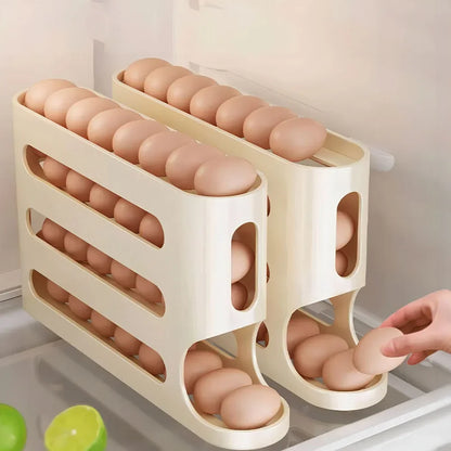 4-Layer Automatic Rolling Egg Storage Rack