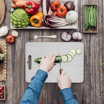 Titanium Stainless Steel Double Sided Cutting Board