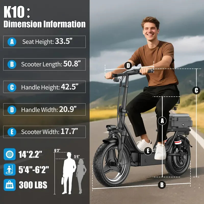 Folding Electric Scooter 500W Commuter Travel
