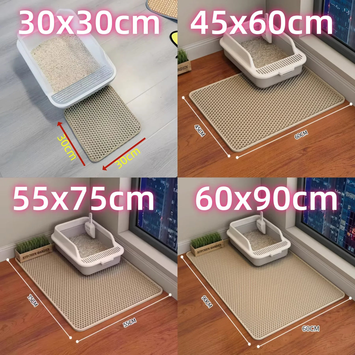 Extra Large Waterproof Double-Layer Litter Mat