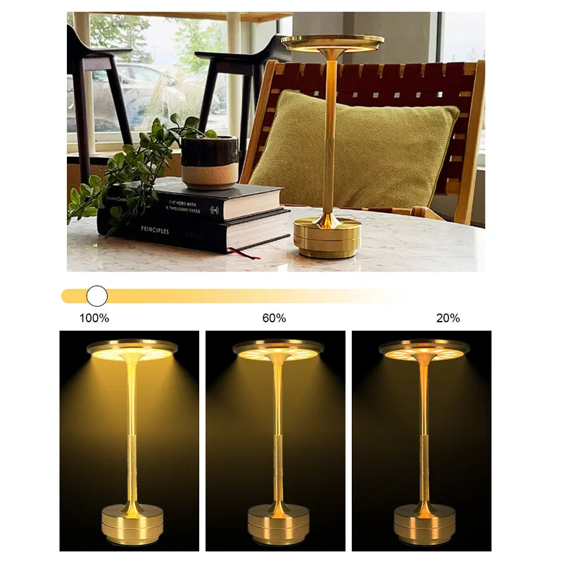 Rechargeable Retro Touch LED Desk Lamp