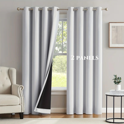 Modern 100% Blackout Solid Window Curtains