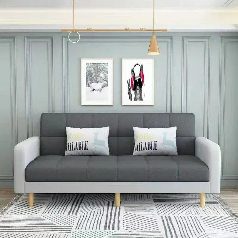 Modern Compact Folding Fabric Sofa Bed