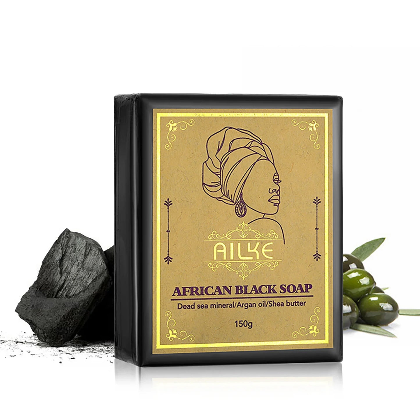 AILKE African Natural Black Soap Bar