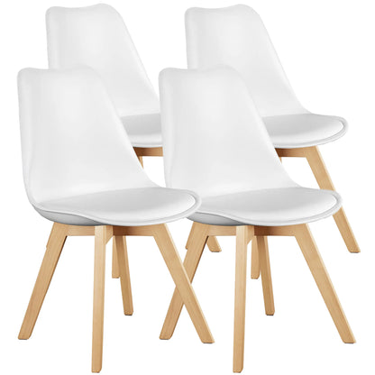 Modern PU Leather Dining Chairs Set of 4