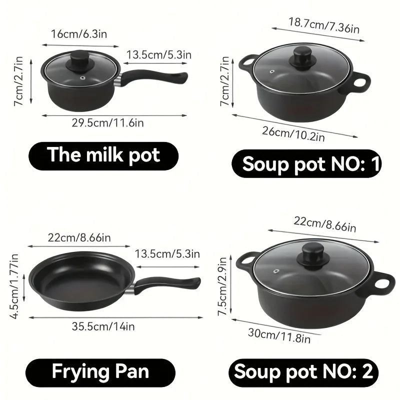 13-Piece Nonstick Induction Cookware Set with Utensils