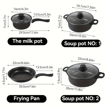 13-Piece Nonstick Induction Cookware Set with Utensils