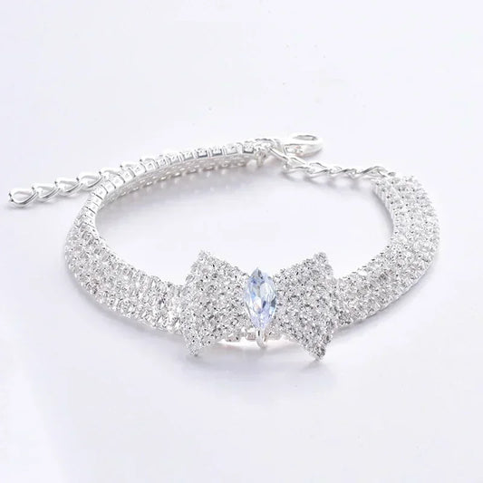 Luxury Adjustable Diamond Pet Collar Necklace