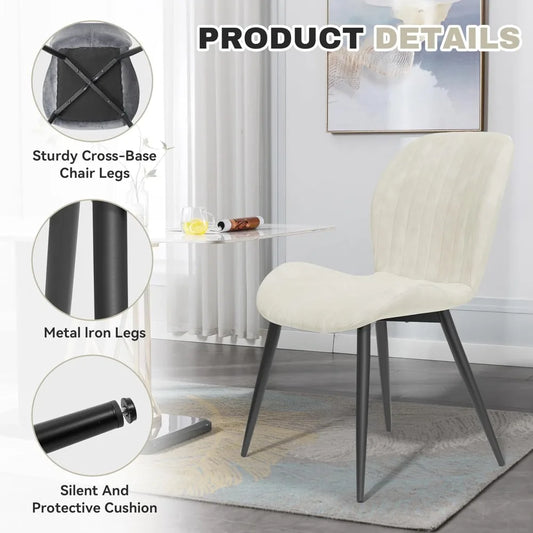 Set of 4 Modern Upholstered Dining Chairs