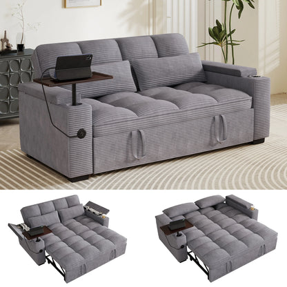 Convertible Sofa Bed Swivel Side Table