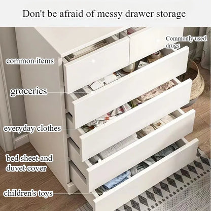 Modern White Vertical Bedroom Storage Chest