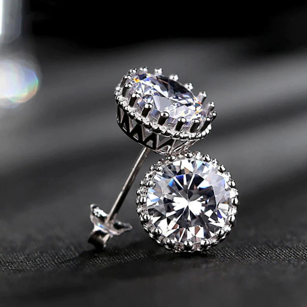 Certified 1ct Moissanite Stud Earrings - 925 Sterling Silver Unisex Fine Jewelry