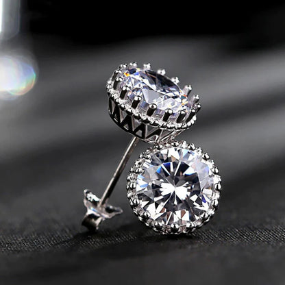 Certified 1ct Moissanite Stud Earrings - 925 Sterling Silver Unisex Fine Jewelry