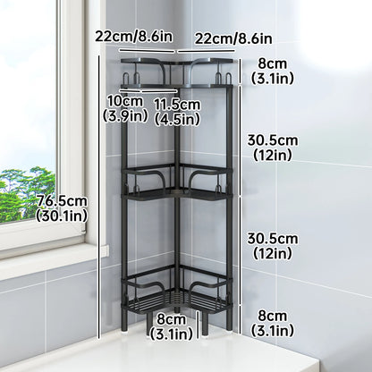 Freestanding Multi-Tier Bathroom Corner Storage Shelf