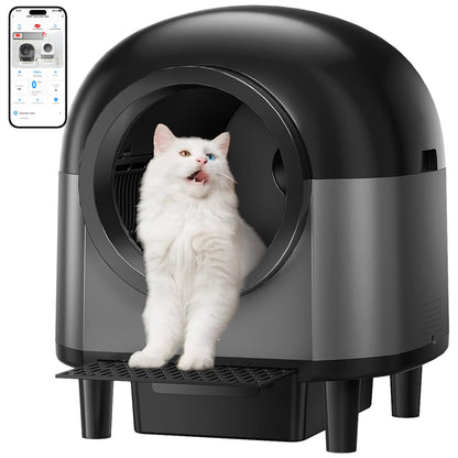 Smart Automatic Cat Litter Box with App Control