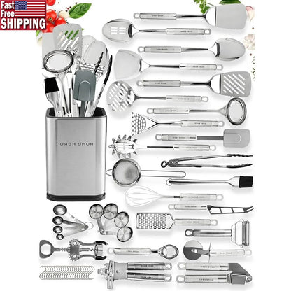 54-Piece Stainless Steel Kitchen Utensils Set