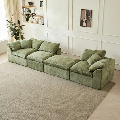 Modern Cloud Chenille Fabric Sectional Sofa