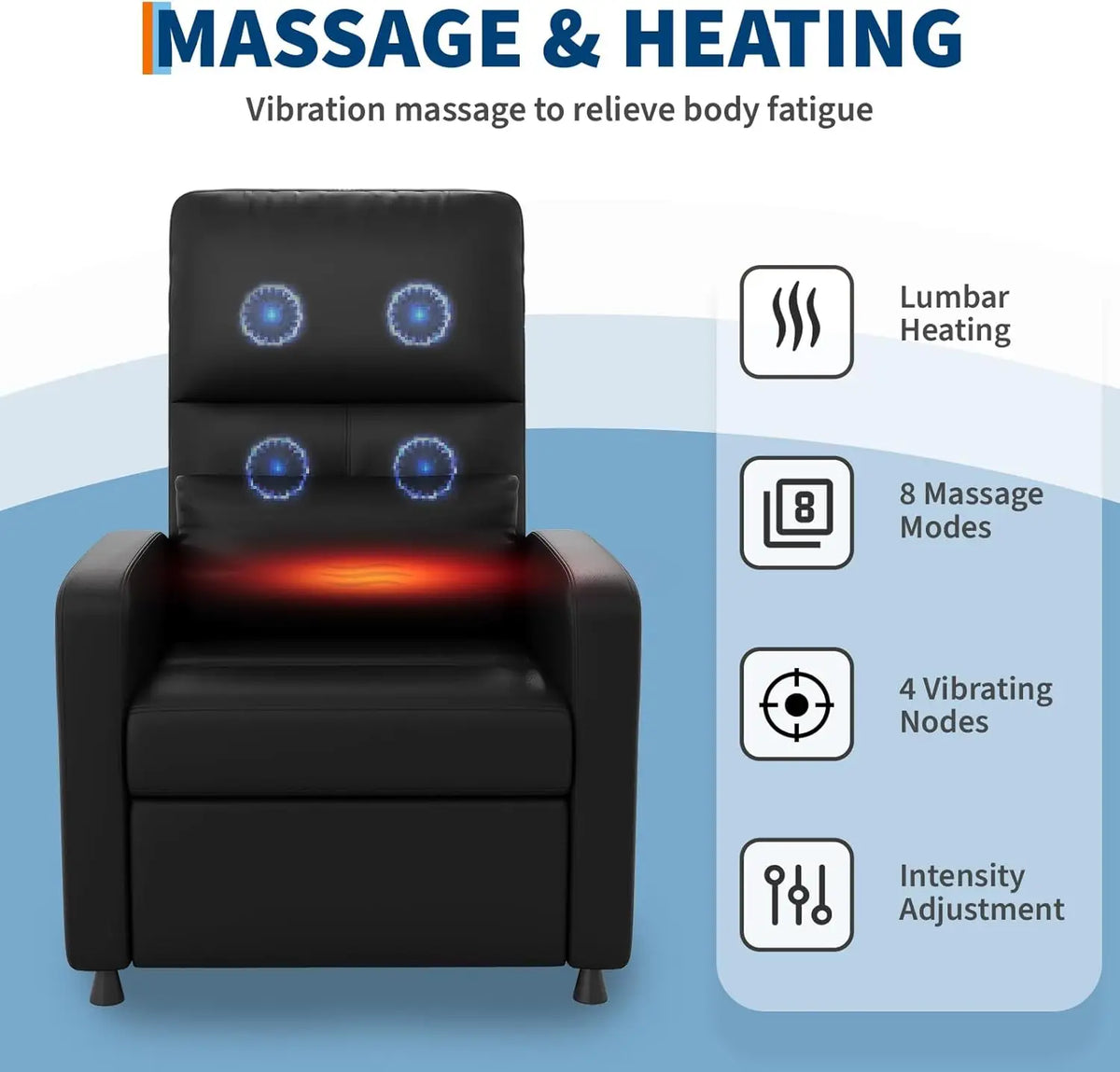 Power Massage Recliner Chair with Heat Function