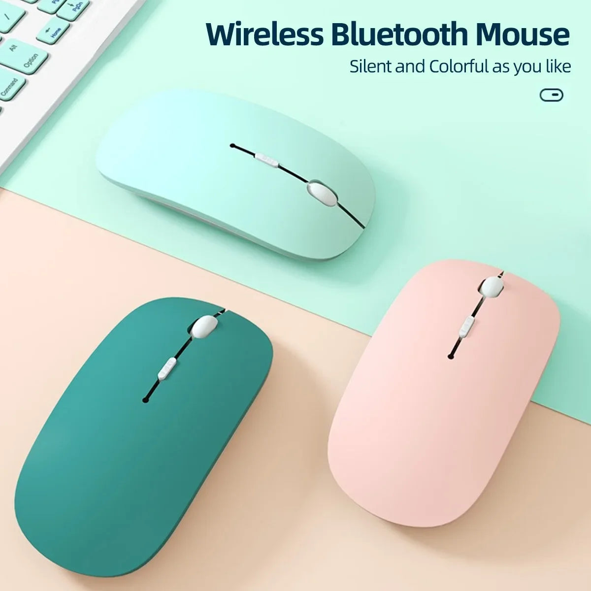 Silent Wireless Bluetooth Mouse for Laptop Tablet