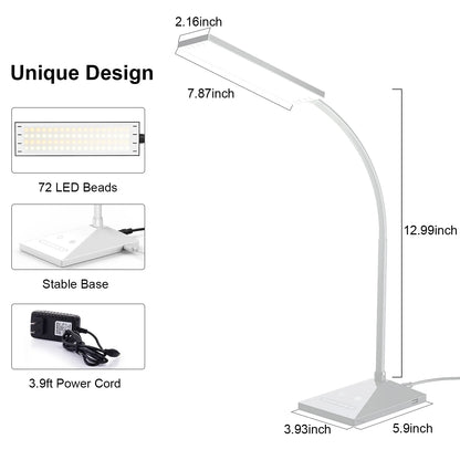 12W LED Desk Lamp Dimmable Touch Sensor