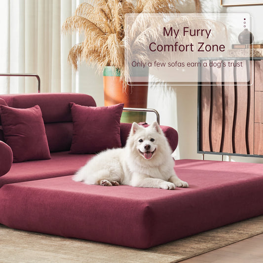 Convertible High-Back Sleeper Floor Sofa Bed