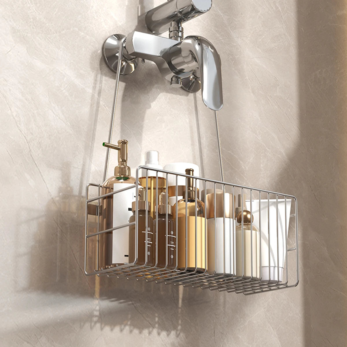 Hanging Showerhead Rack for Shampoo, Soap & Accessories