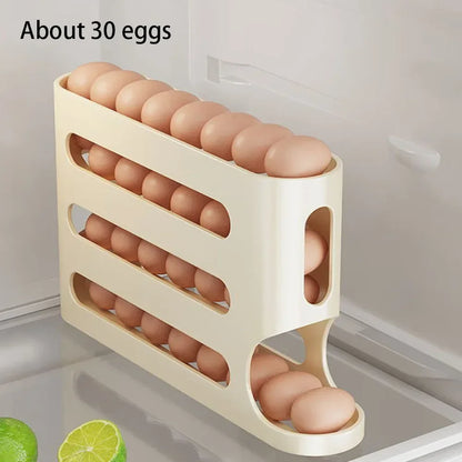 4-Layer Automatic Rolling Egg Storage Rack