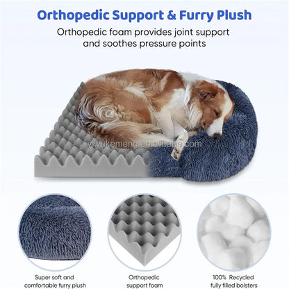 Orthopedic Dog Bed Large Dogs Plush Washable