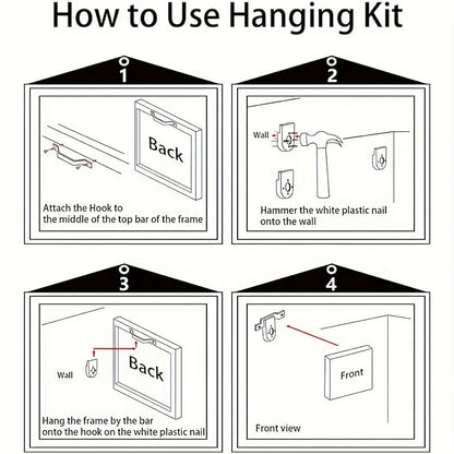 Modern Abstract Black Gold Ink Wall Art