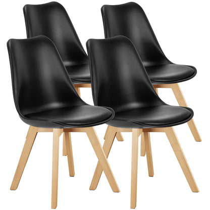 Modern PU Leather Dining Chairs Set of 4