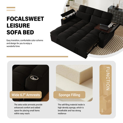 Convertible Sofa Bed Swivel Side Table