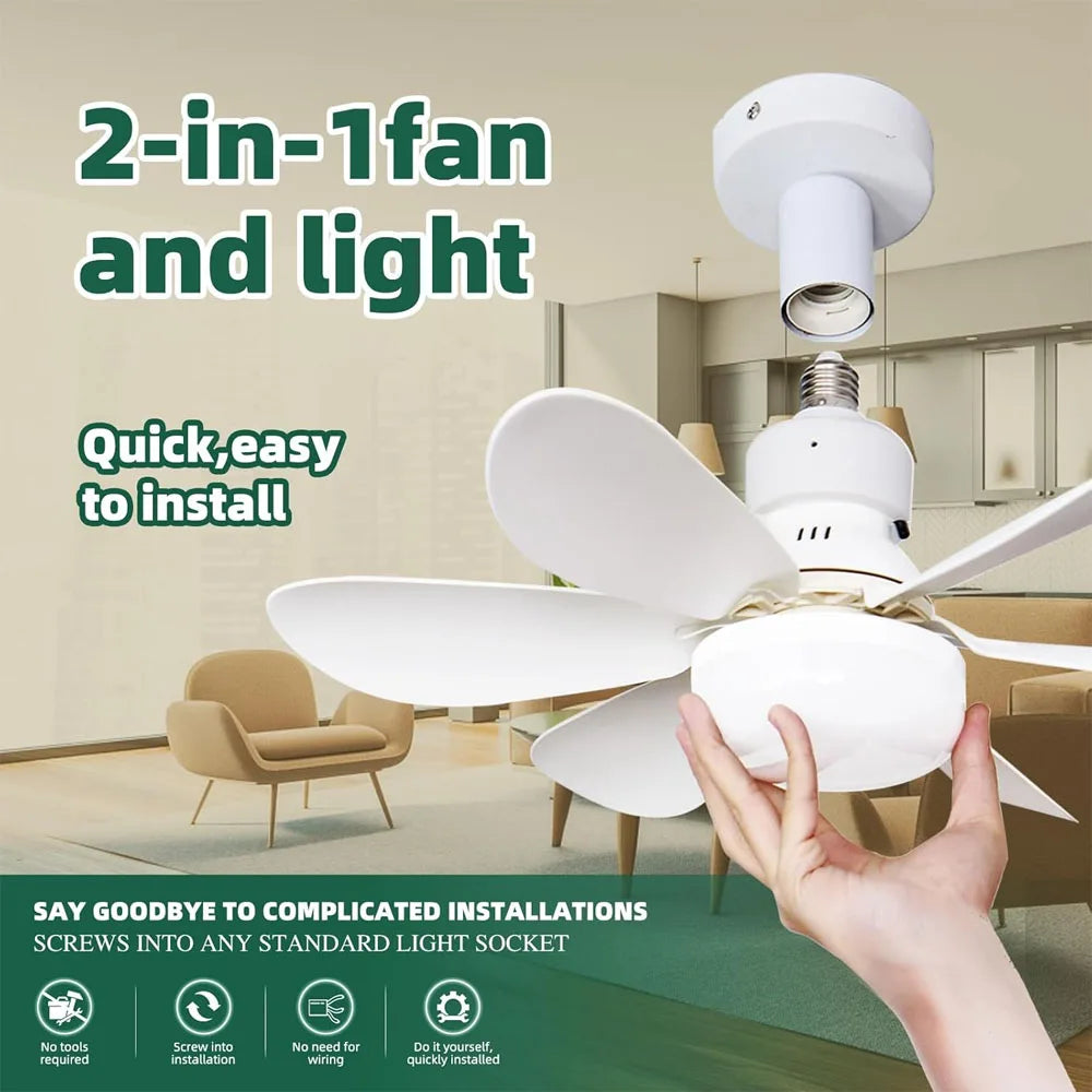 Smart LED Ceiling Fan Light with Remote