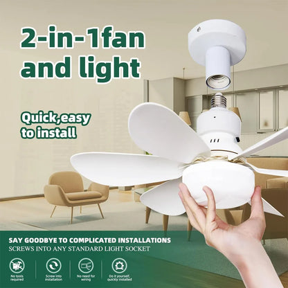 Smart LED Ceiling Fan Light with Remote