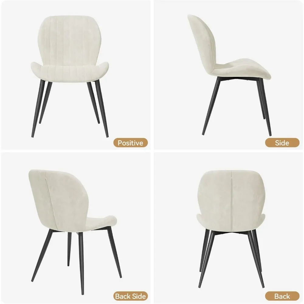 Set of 4 Modern Upholstered Dining Chairs