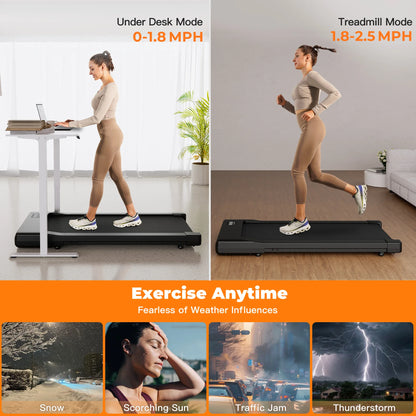 2-in-1 Walking Pad Under Desk Treadmill
