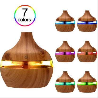 Ultrasonic Wood Grain Aroma Air Diffuser
