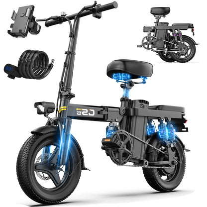 750W Folding Electric Bike Adult Commuter