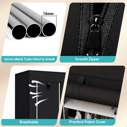 Large Capacity Portable Non-Woven Wardrobe Closet Organizer