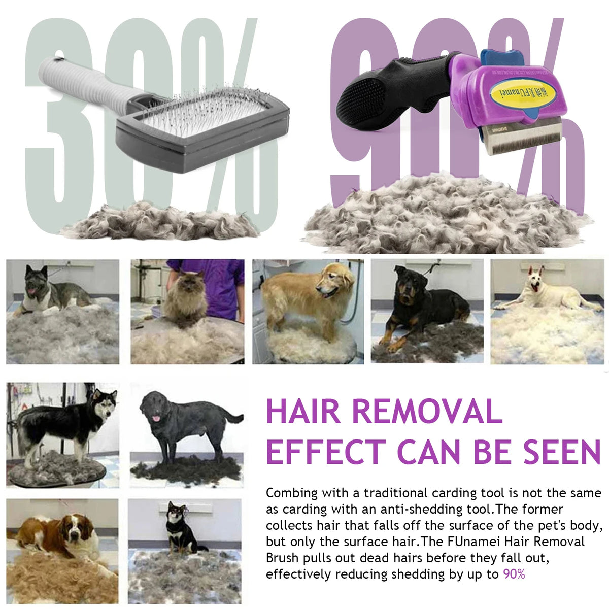 Multi-Function Pet Grooming and Knot Removal Brush