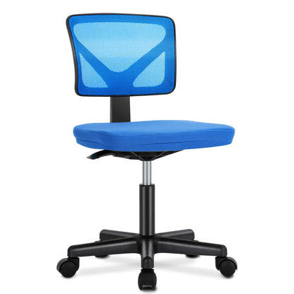 Mesh Armless Office Chair Lumbar Support Swivel