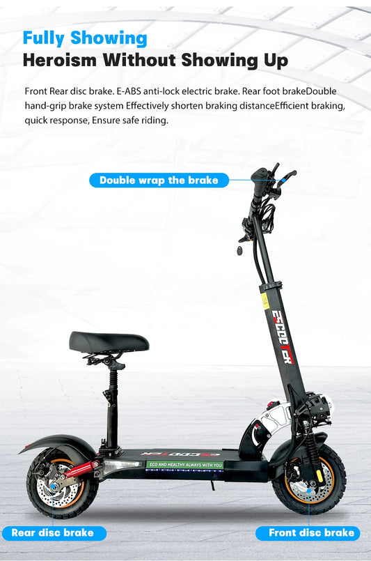 800W Adult Electric Scooter Long Range 48V